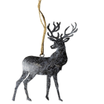 Cerf fier � suspendre 14x21 - Argent�