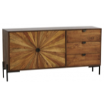 Buffet Surate 2 portes 3 tiroirs 150x40xH75cm 