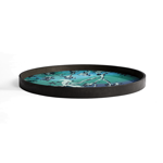 Birds of Paradise glass tray round  L - Ethnicraft