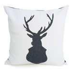 Housse de coussin Cocoon 45x45- Blanc/Gris  