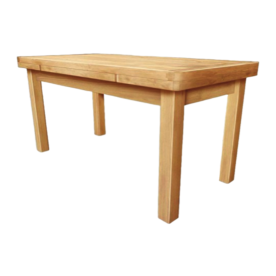 Table avec rallonges intégrées 120x80 ciré 
