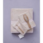 Gant de toilette éponge unie Beige Graine - 15x21 - Sylvie Thiriez 