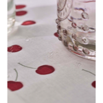 Nappe enduite Cherries - 170x170 - Sylvie Thiriez