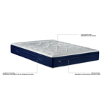 Matelas Epeda Perseides Confort moelleux Soutien ferme H33 cm - Trame argenté