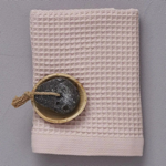 Nid d'abeille Bain de minuit Rose - Drap de douche 70x150 - Sylvie Thiriez