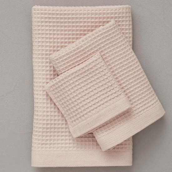 Nid d'abeille Bain de minuit Rose - Serviette 50x100 - Sylvie Thiriez