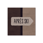 Lot de 6 sous-verre Tweedy Aprs ski - Pdevache