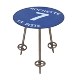 Table d'appoint métal piste bleue Rochette 7 - Chehoma