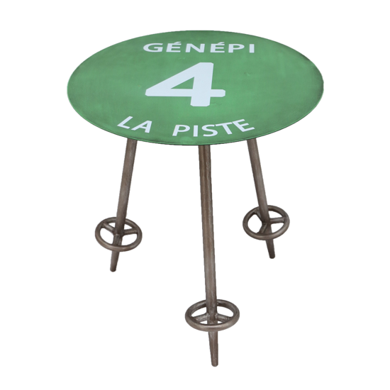 Table d'appoint piste verte Génépi 4 44 x 40 cm - Metal - Chehoma