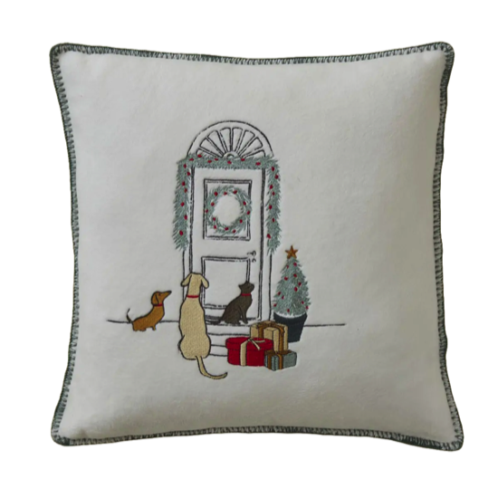 Housse de coussin polaire 45x45 Lueur d'hiver - Sylvie Thiriez