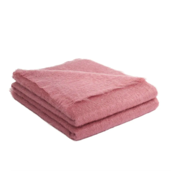 Plaid 100% Mohair 350g/m2 140x180 - Brun de Vian Tiran