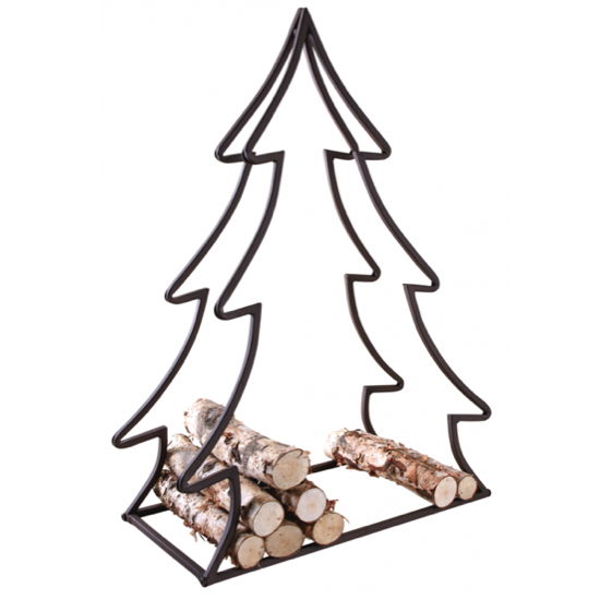 Rack à buches Sapin en métal 64 x 28 x 85