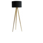 FLOOR LAMP TRIPOD WOOD BLACK - Zuiver