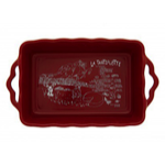 Plat à four rectangulaire La Tartiflette festonné Rouge - 22 cm