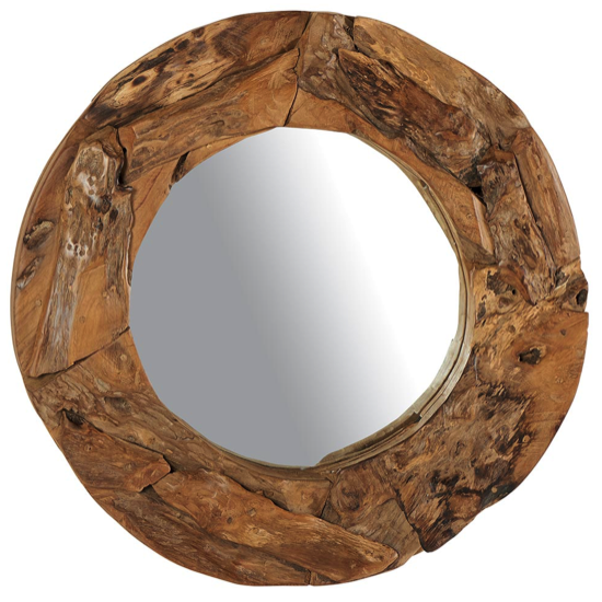 Miroir rond en teck massif - AMIRO60 - Casita