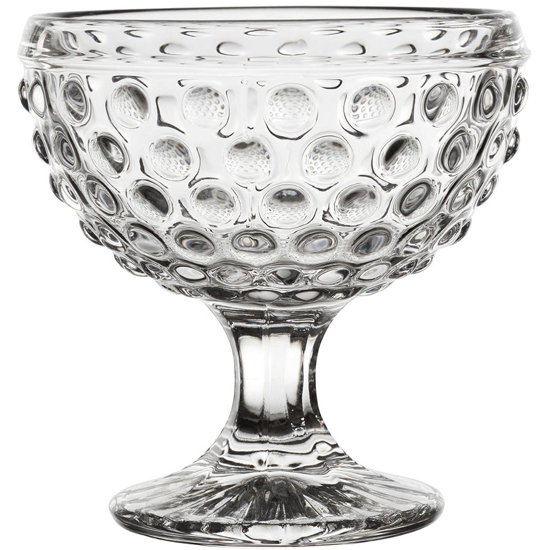 Coupelle sur pied Perloa en verre Ø11,5 cm - Côté Table 