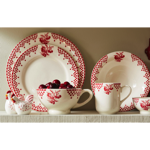 Assiette plate Damier Rouge - Comptoir de Famille