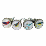 Set de 4 boutons de porte oiseaux perchs - Chehoma