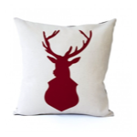 Housse de coussin Cocoon 50x50 - Blanc/rouge 