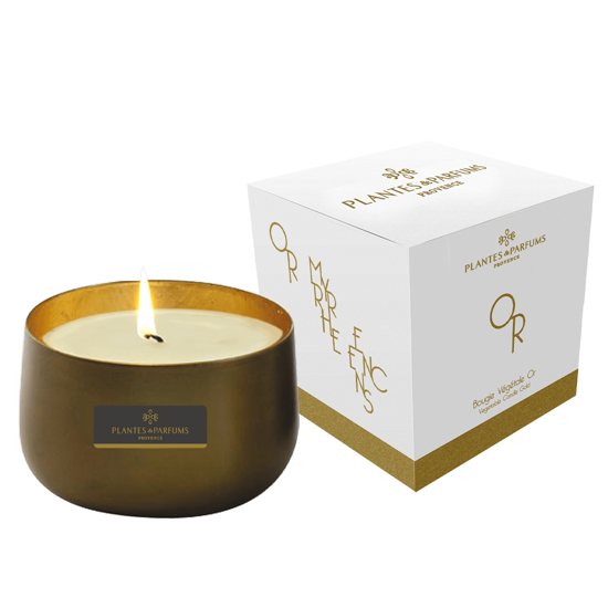 Bougie végétale parfumée 260g  - Or