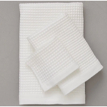 Nid d'abeille Bain de minuit Blanc - Serviette 50x100 - Sylvie Thiriez