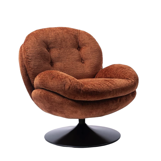 Fauteuil Memento - Orange brûlé / Pied Noir