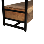 Meuble TV Brooklyn naturel acacia et métal 145xH50