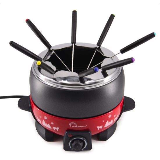 Service à fondue 8P - Happy Meuuuh Rouge