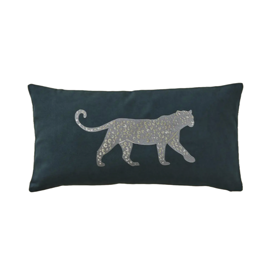 Housse de coussin 30x60 Léo Bleu Ardoise - Sylvie Thiriez