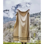Plaid en laine 110x175 Ivar Beige - Sylvie Thiriez
