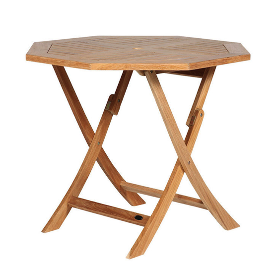Table octogonale pliante en teck DITANA 100