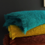 Plaid 100% Mohair 350g/m2 140x180 - Brun de Vian Tiran