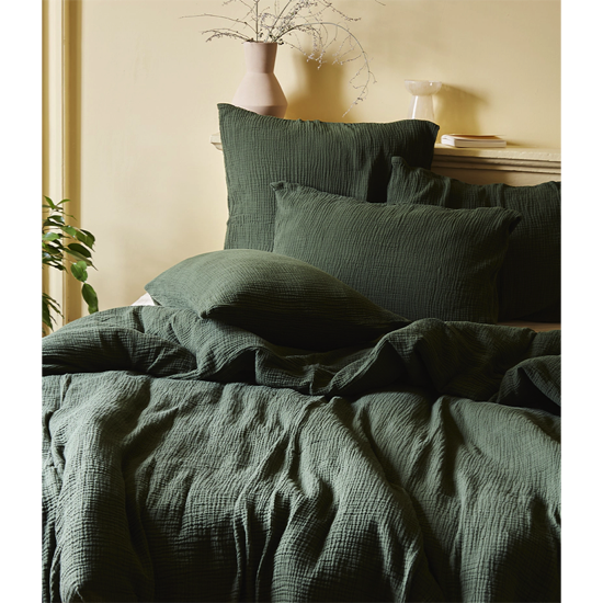 Housse de couette Gaze de coton Kaki - Sylvie Thiriez