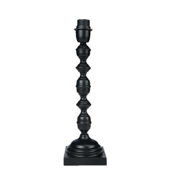 Pied de lampe ornement noir - H40