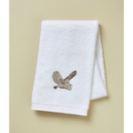 �ponge brod�e L'Envol blanc - Sylvie Thiriez