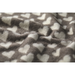 Savona Plaid velours Coeurs Somke - 150x200