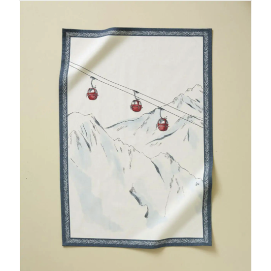 Torchon imprimé RDV Au sommet 50x70 - Sylvie Thiriez