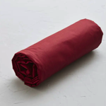 Drap housse percale unie Rouge Massa - Sylvie Thiriez