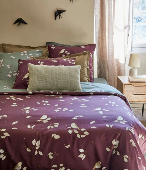 Housse de couette satin Entre les Branches - Sylvie Thiriez