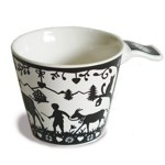 4 tasses  caf - Collection Papier Dcoup