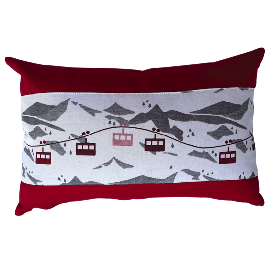 Housse de coussin Téléphérique 40x60 - Rouge