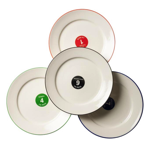 4 Assiettes 20 cm Pistes de ski - Chehoma