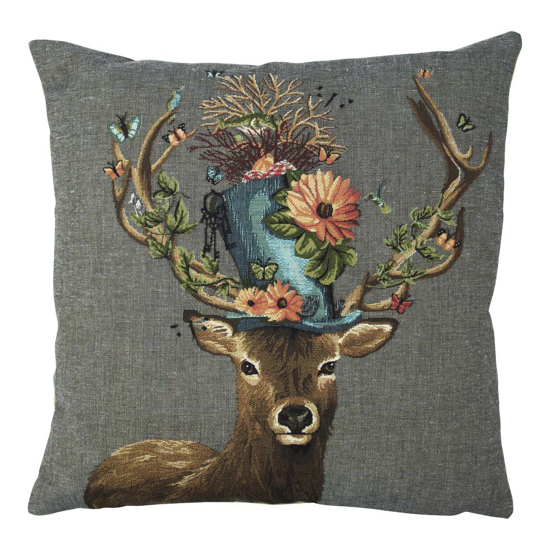 Coussin Funky deer chapeau - 45x45 cm