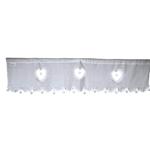 Brise bise pompons blancs 135 cm 