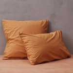 Taie d'oreiller percale lave Marron Cire - Sylvie Thiriez