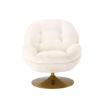 Fauteuil Memento - Blanc / Pied Gold