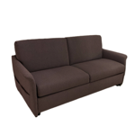 Canapé Orio convertible 140 accoudoir compact 180 cm - Rubique Brown