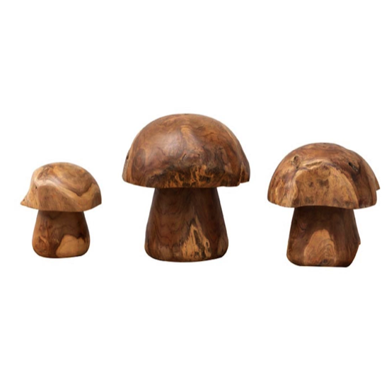 Champignon en teck MM - Chehoma