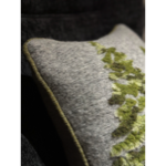 Coussin en laine gris - Sapin vert - 50x50