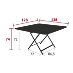 Table Caractère 128x128 - Fermob 